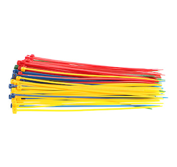 Vázací pásky 100x2,5mm, nylon, 100ks barevné