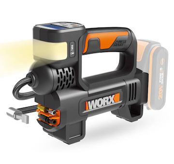 WX092.9 - Aku kompresor a lampa 20V - bez akumulátoru - Powershare