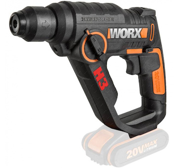 WX390.9 - Aku vrtací kladivo 20V 1,2J - bez akumulátoru - Powershare