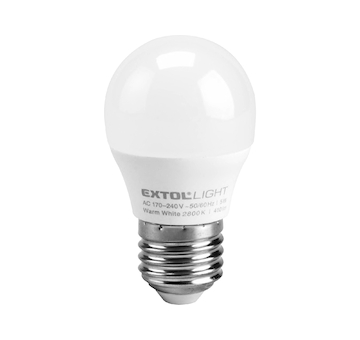 žárovka LED mini, 5W, 410lm, E27, teplá bílá