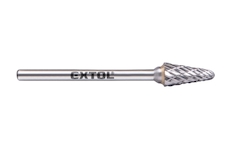 fréza karbidová, konická zakulacená, ⌀6x13mm, ⌀stopky 3mm, sek střední (double-cut)
