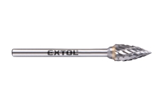 fréza karbidová, ostrý oblouk, ⌀6x13mm, ⌀stopky 3mm, sek střední (double-cut)