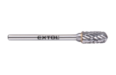 fréza karbidová, válcová s kulovým čelem, ⌀6x13mm, ⌀stopky 3mm, sek střední (double-cut)