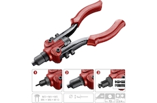 Kleště nýtovací pákové COMBO, pro nýt. matice M3-M10 a trhací nýty 2,4-6,4mm