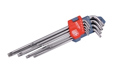 L-klíče TORX prodloužené, sada 9ks, T10-50mm