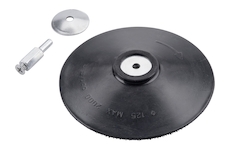 Nosič brusných výseků, do vrtačky - suchý zip, ∅125mm, stopka 8mm
