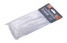 pásky stahovací bílé, 100x2,5mm, 100ks, nylon