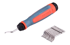 POŠK. OBAL odhrotovač univerzální, dřík 3,2mm +10ks náhradních čepelí, HSS M35 (5% Co)