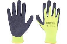 rukavice nylonové, bezešvé, polomáčené v latexu, velikost 8