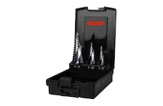 RUKO Sada stupňovitých vrtáků s břitem FLOWSTEP, povlak RUnaTEC HSS | 5-12, 6-20, 8-30 mm, plastový box
