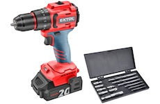 vrtací šroubovák aku s příklepem SHARE20V, BRUSHLESS, 2Ah (2×)