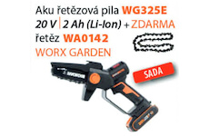 Worx set WG325E - Aku řetězová pila 20V 1x2Ah + WA0142 - Řetěz - Powershare